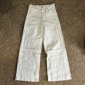 GAP Wide leg Ankle White Jeans